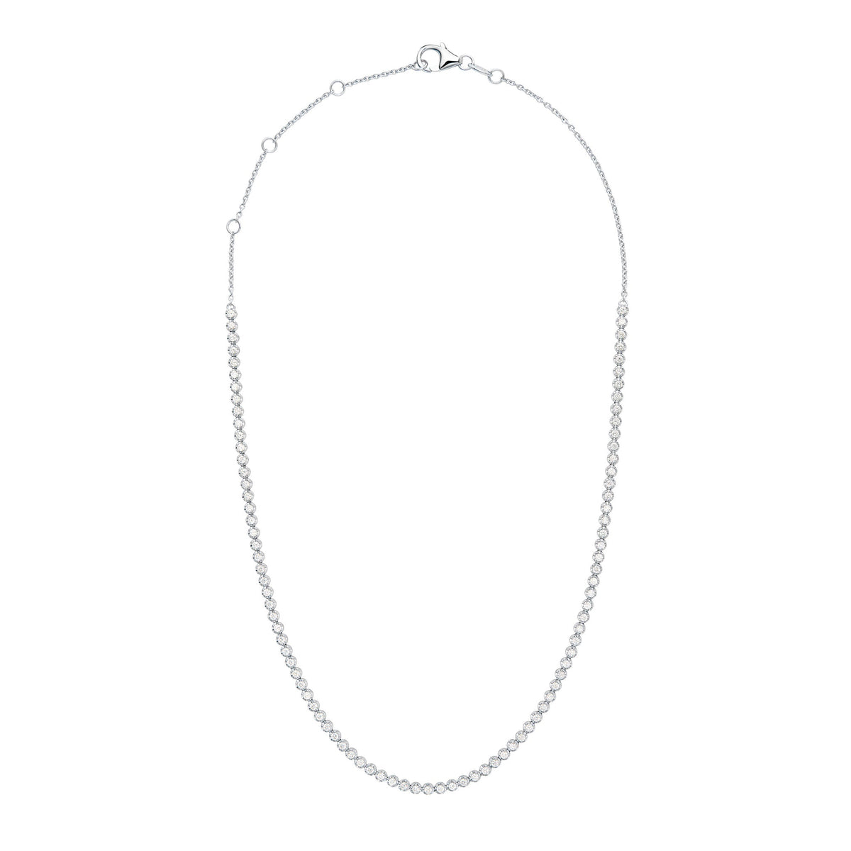 BW Everywhere Tennis Necklace White Gold