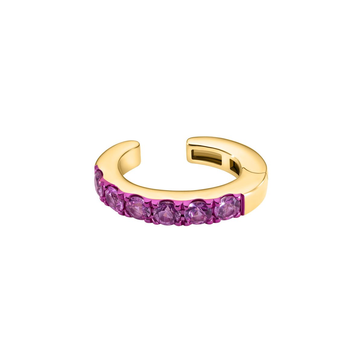 Pink Sapphires Ear Cuff
