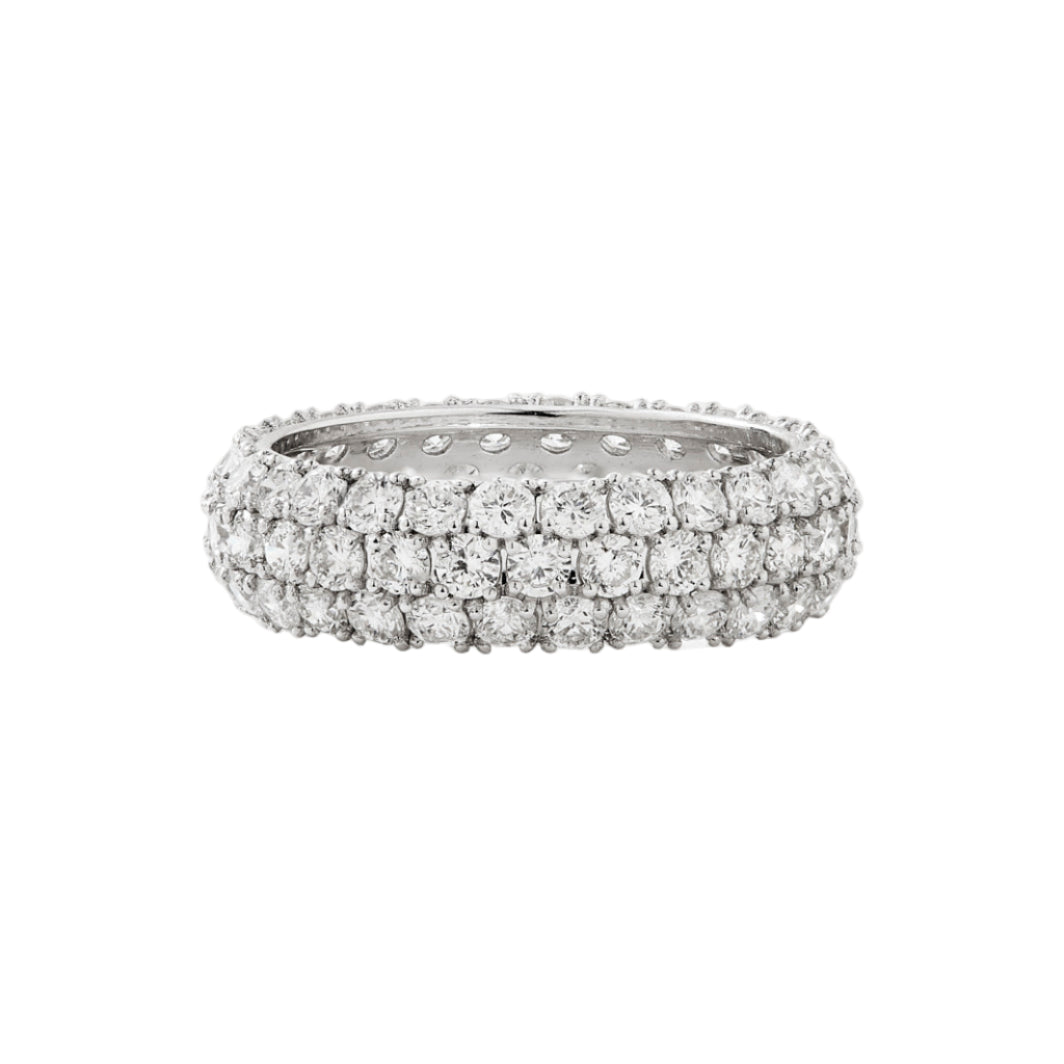 Pinky Diamond Pave Ring White Gold