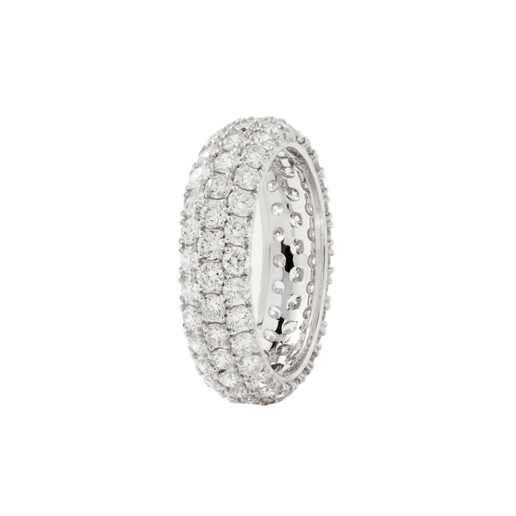 Pinky Diamond Pave Ring White Gold