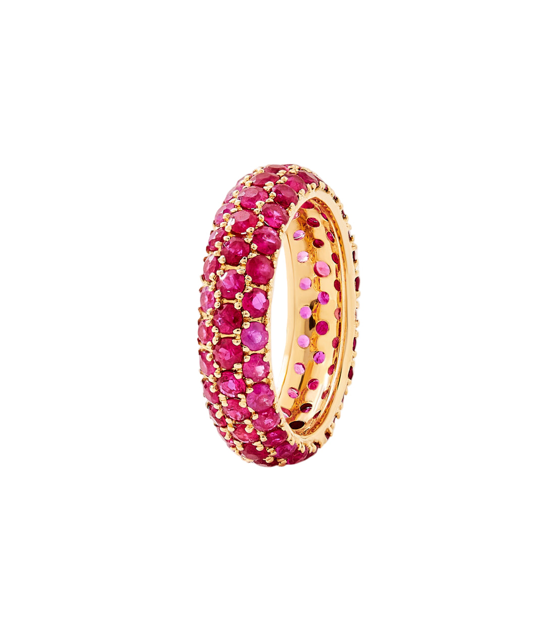 Pinky Diamond Pave Ring Pink Sapphire
