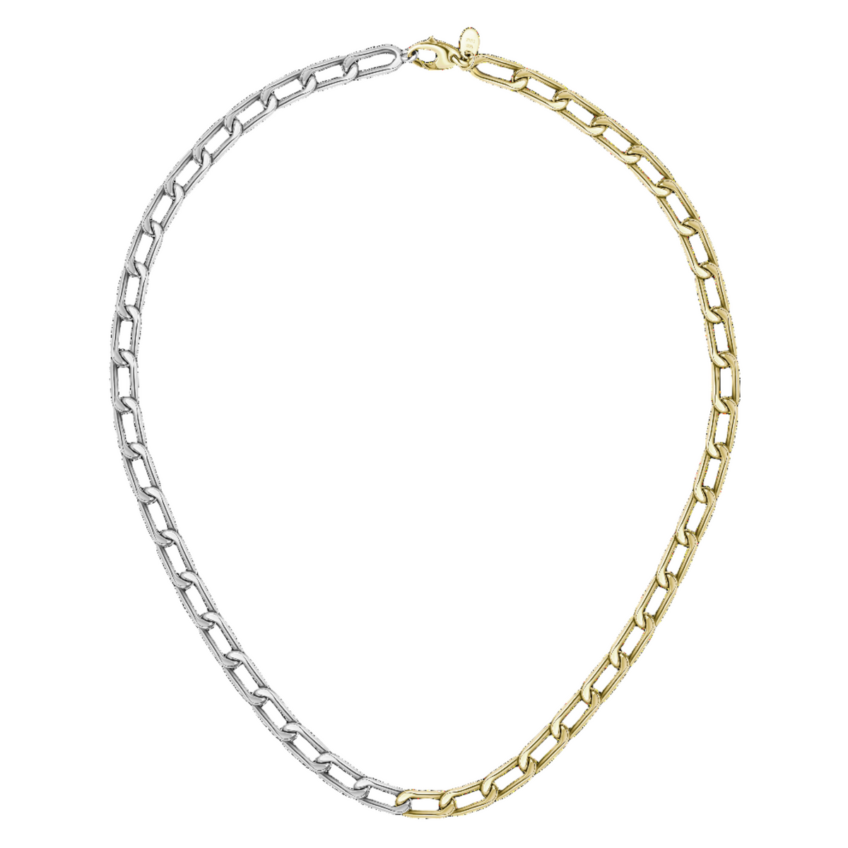 Half Half Links Yellow and White Gold