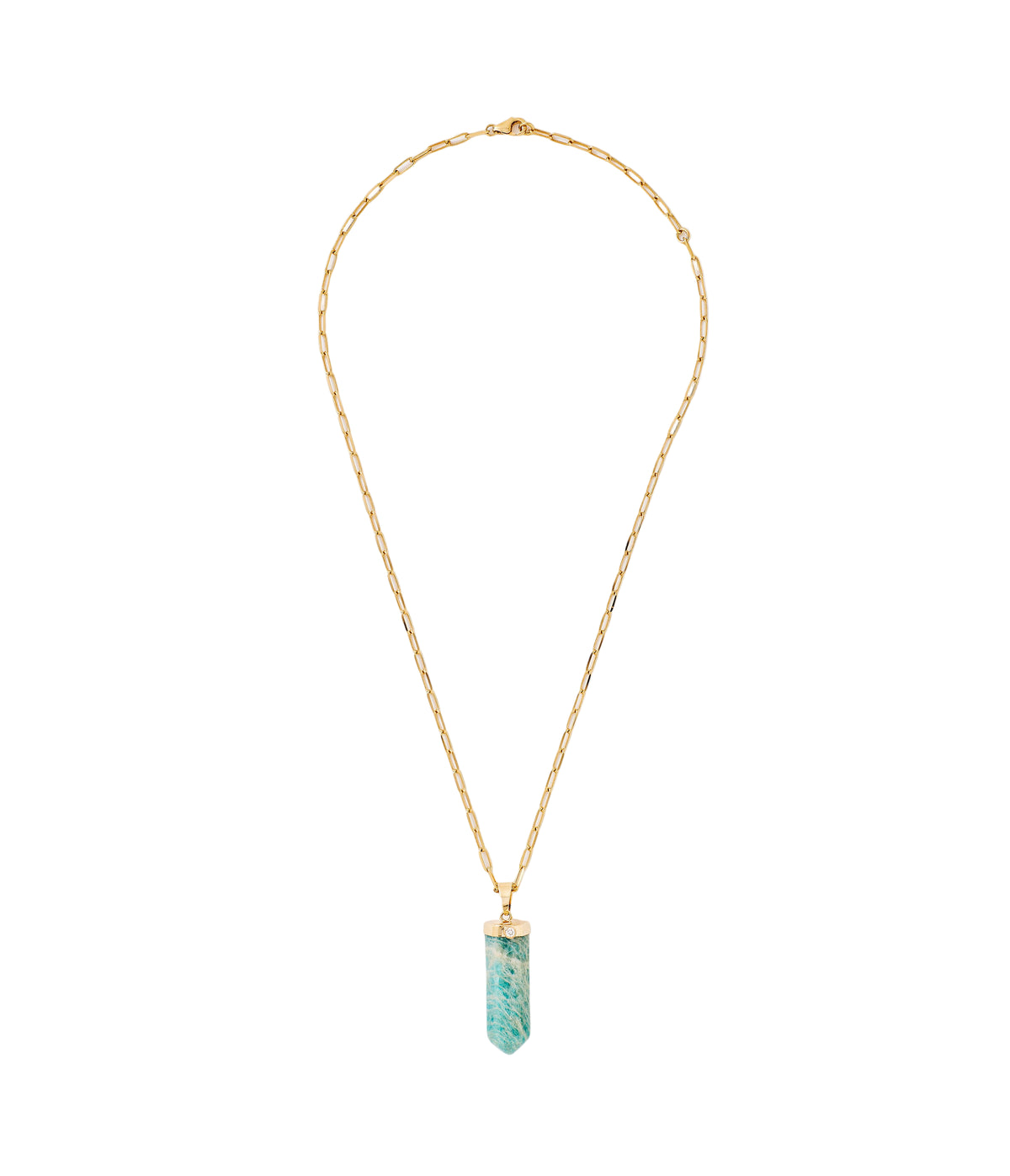 Amazonite and Diamond Natural Stone Charm