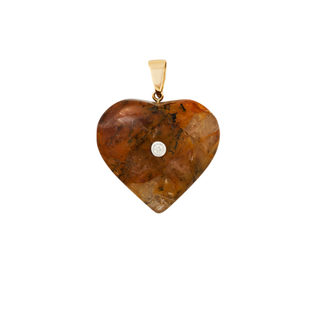 Call me different Heart Charm Brownish