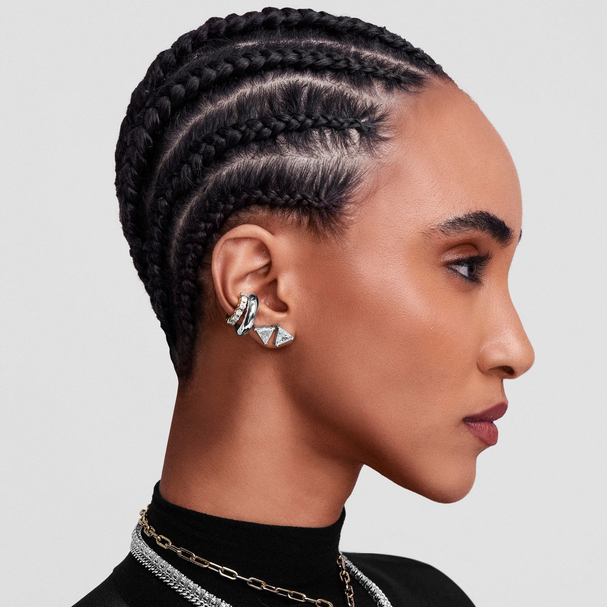Jumbo Diamond Ear Cuff White Gold