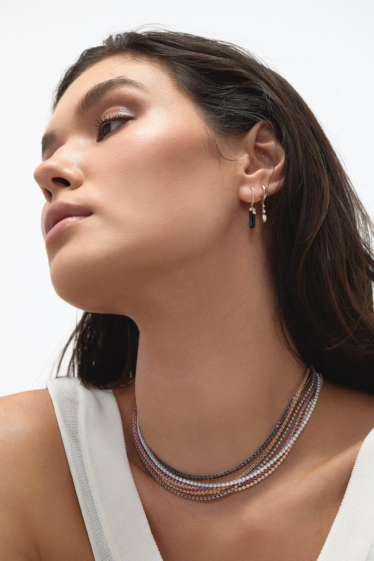 BW Everywhere Tennis Necklace Yellow Gold