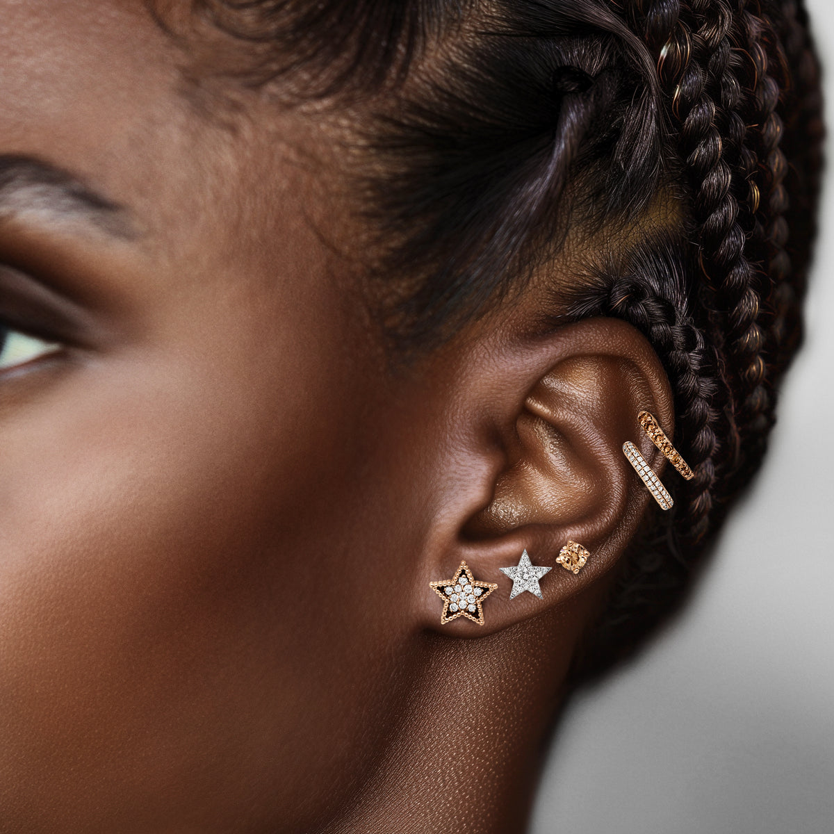 Brown Diamond Stud Earrings
