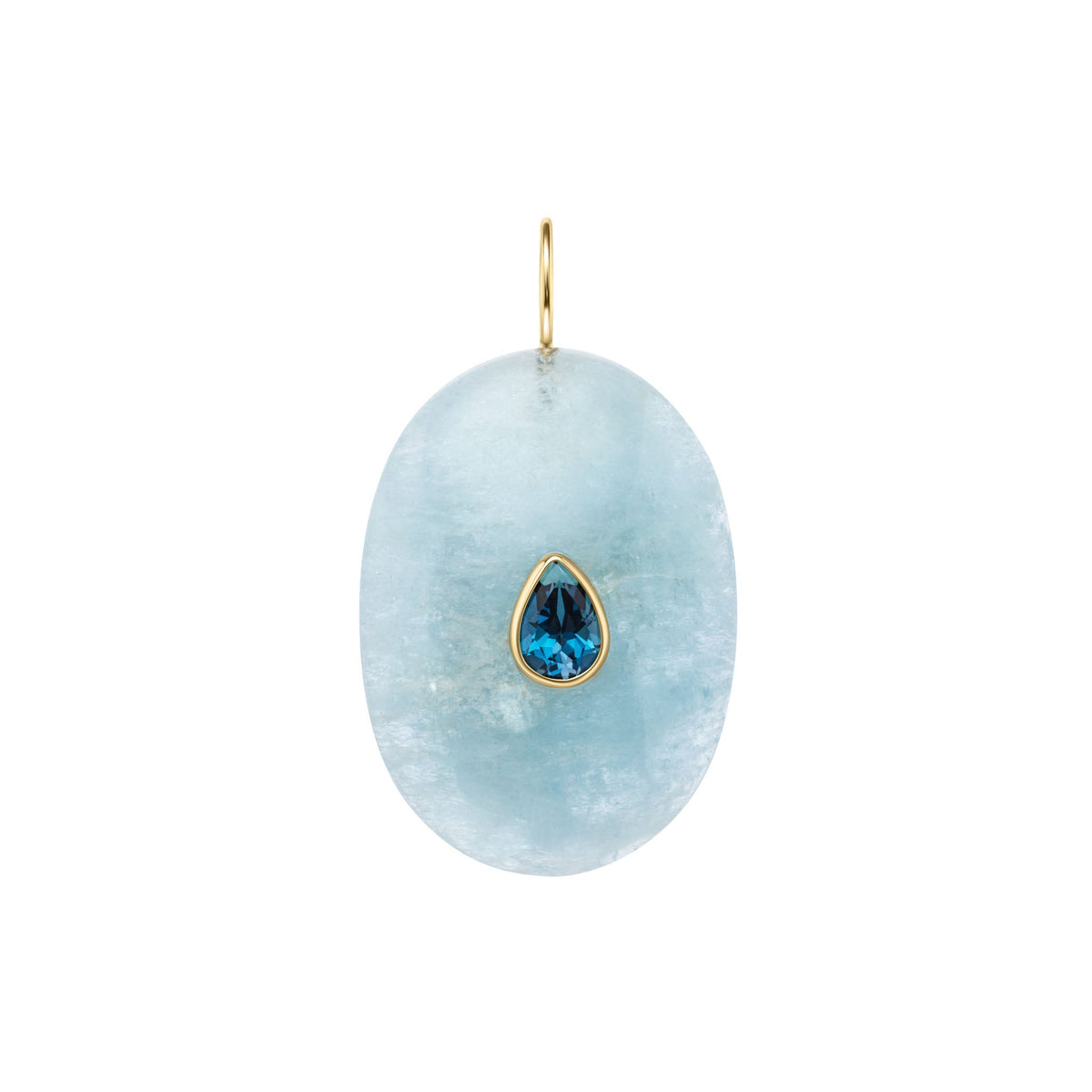Natural Stone Charm Blue Quartz and Tanzanite