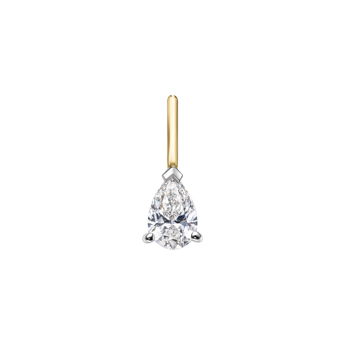 Pear Diamond Solitaire Charm