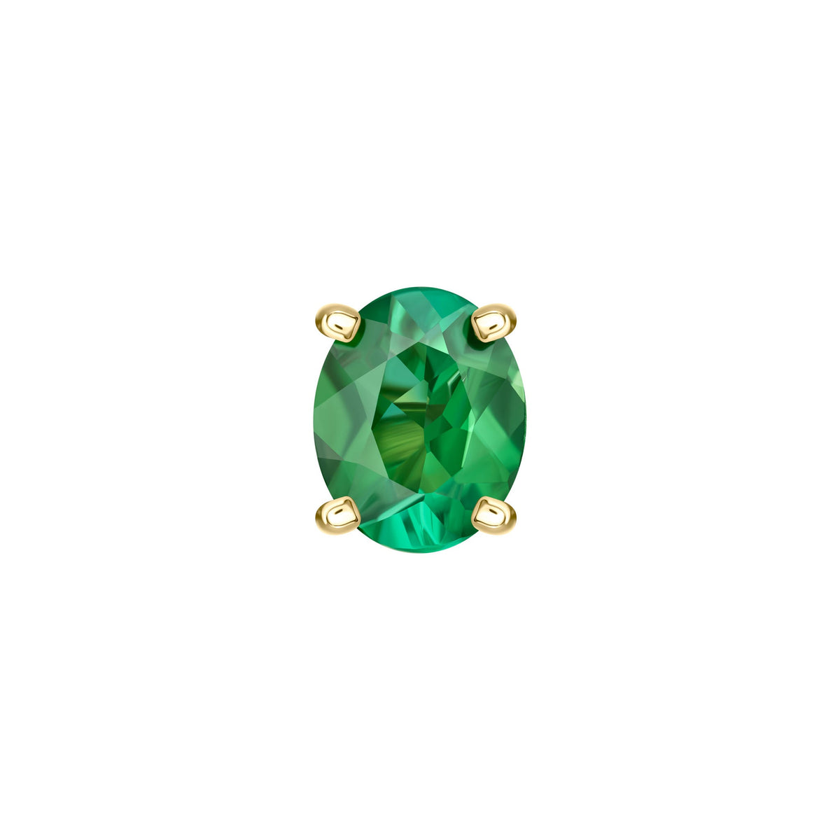 Green Tourmaline Single Stud
