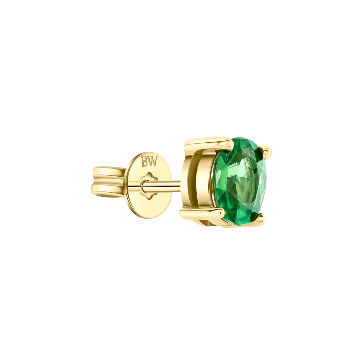 Green Tourmaline Single Stud