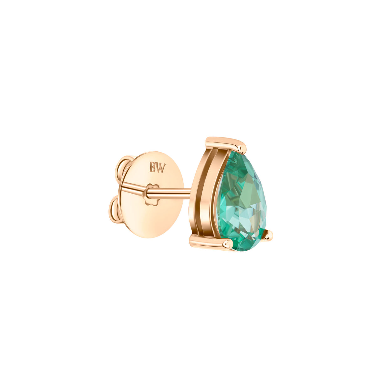Bluish Tourmaline Single Stud