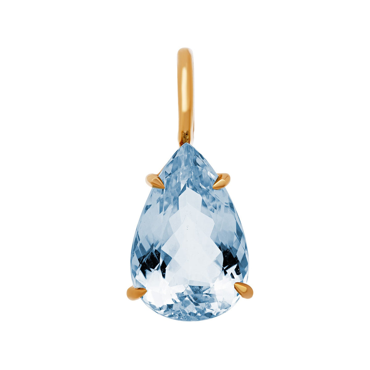 Aquamarine Solitaire Charm