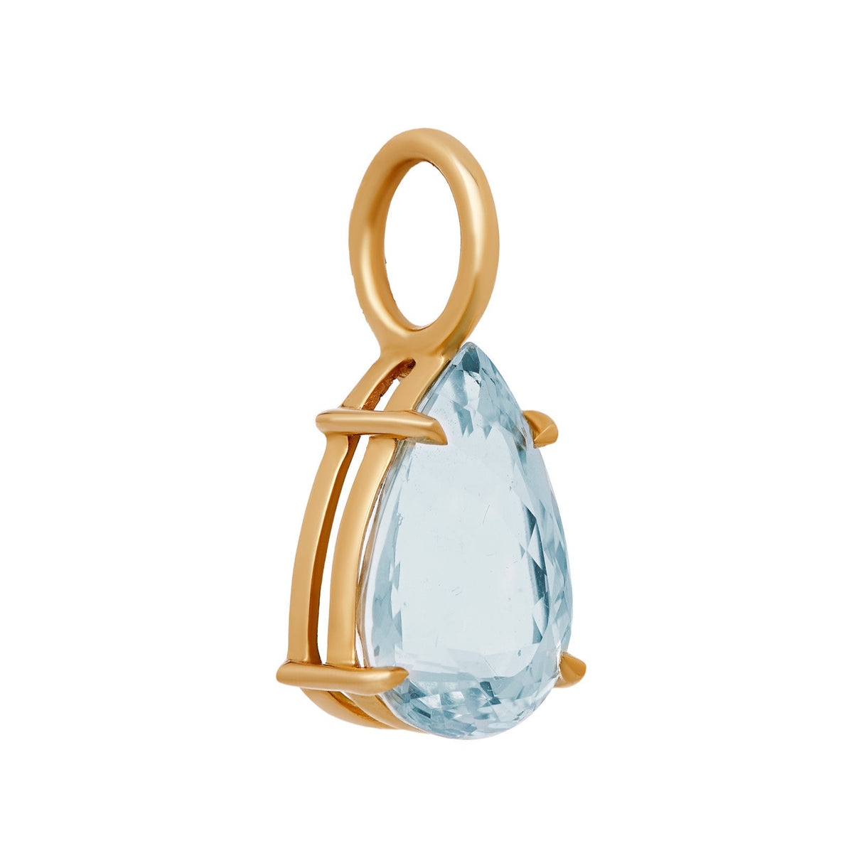 Aquamarine Solitaire Charm