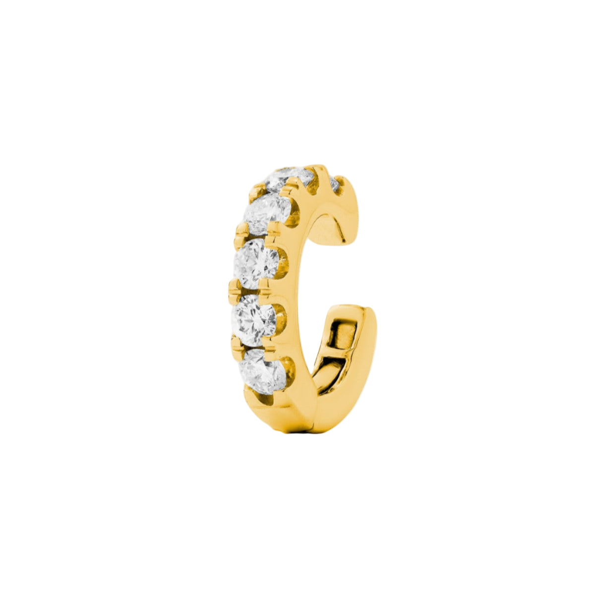 Jumbo Diamond Ear Cuff Yellow Gold