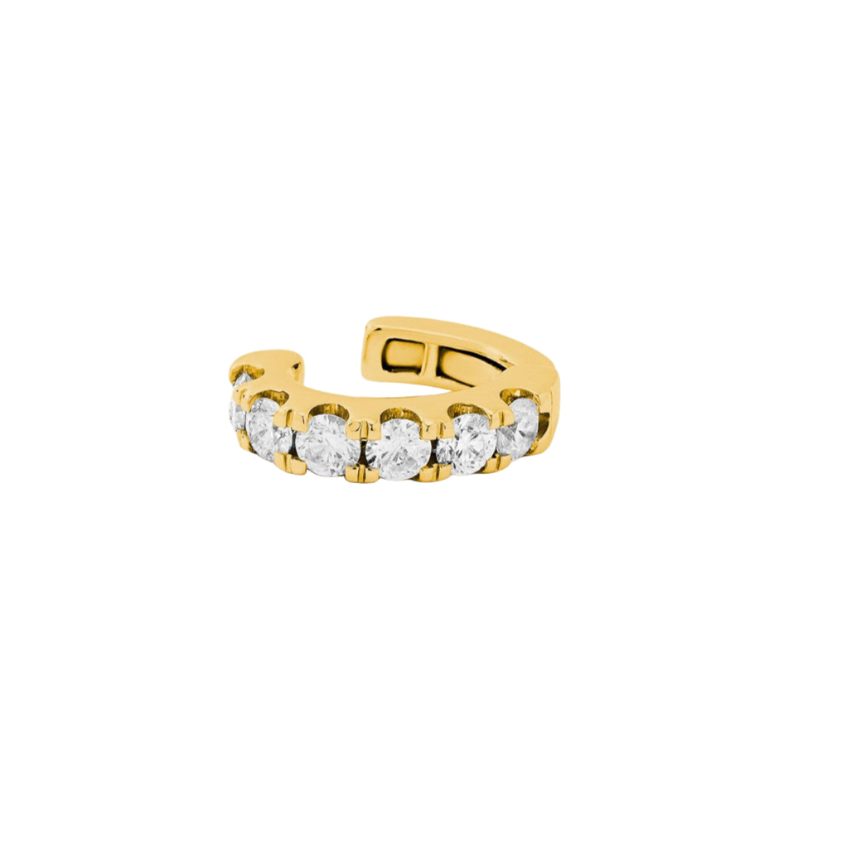 Jumbo Diamond Ear Cuff Yellow Gold