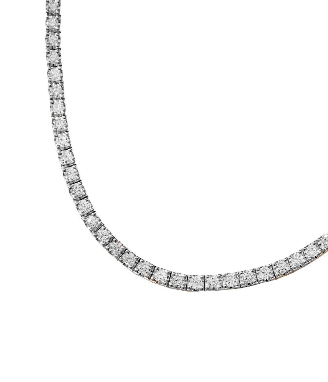 Square Diamond Tennis Necklace 4ct