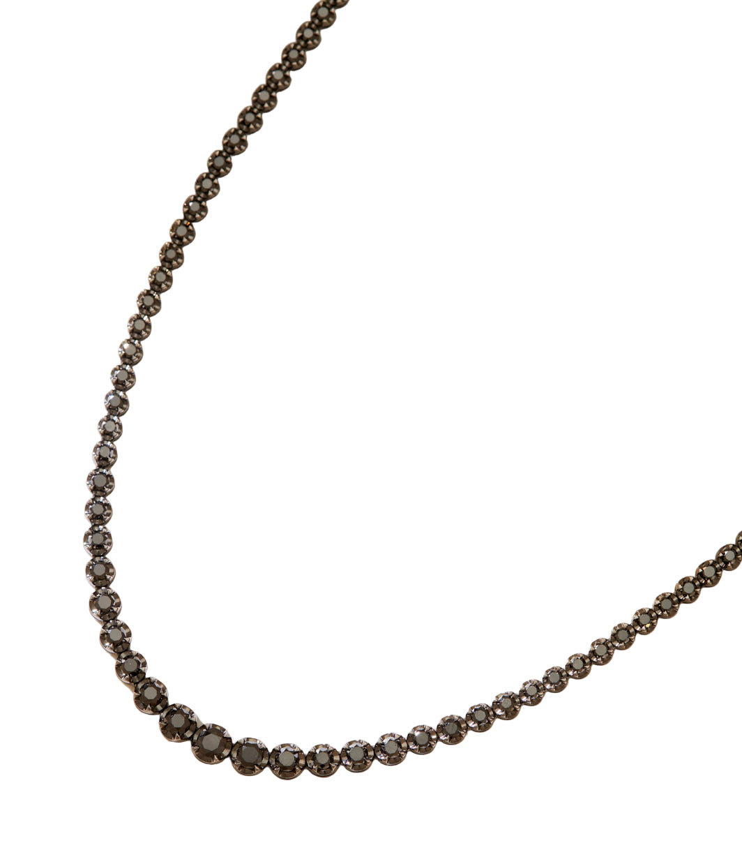 Bold Tennis Necklace Black Diamonds