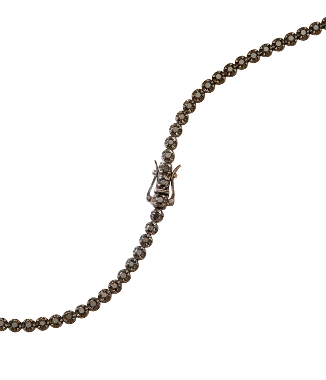 Bold Tennis Necklace Black Diamonds