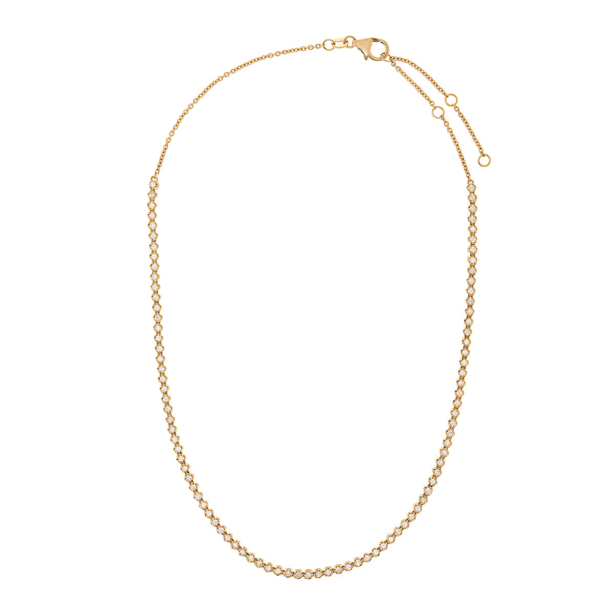 BW Everywhere Tennis Necklace Yellow Gold