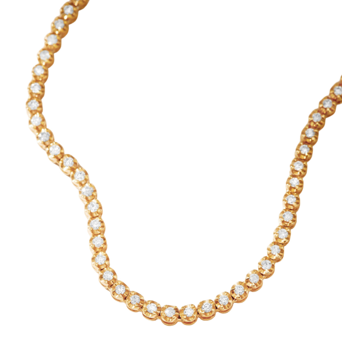 BW Everywhere Tennis Necklace Yellow Gold