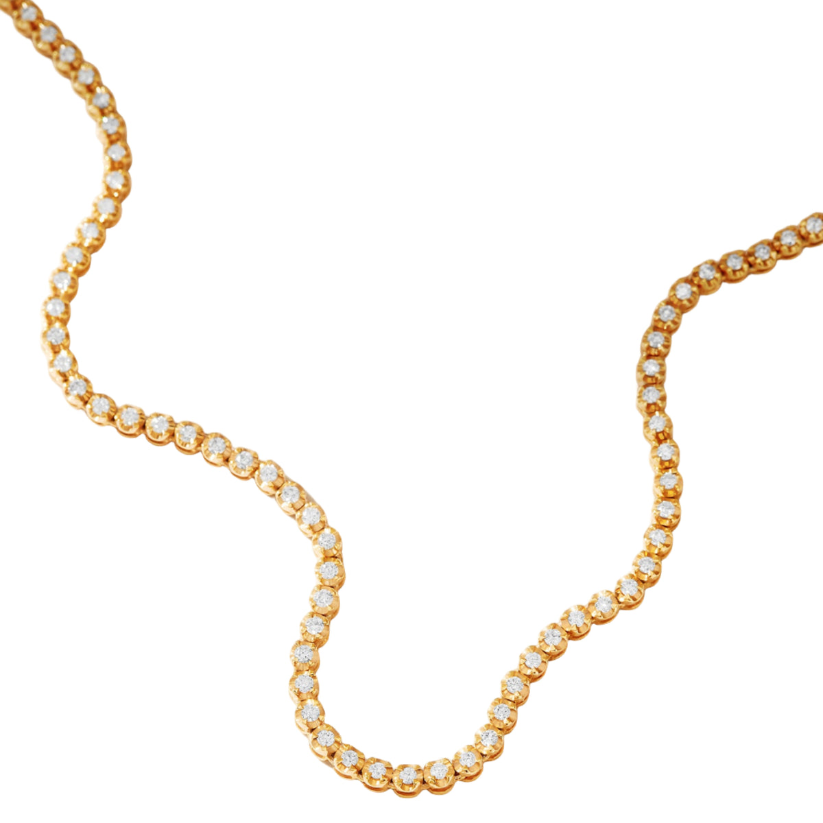 BW Everywhere Tennis Necklace Yellow Gold