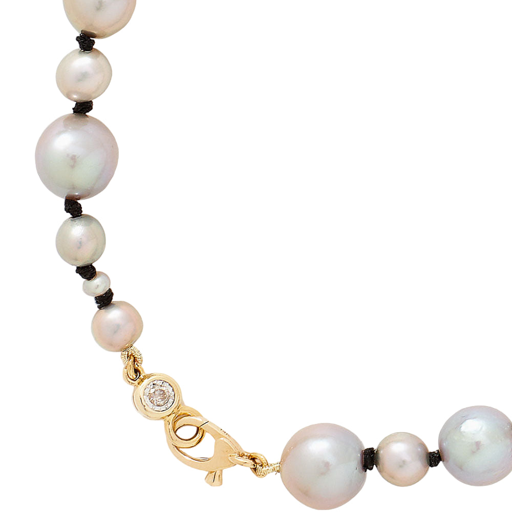 Heirloom Necklace Natural Grey Pearls