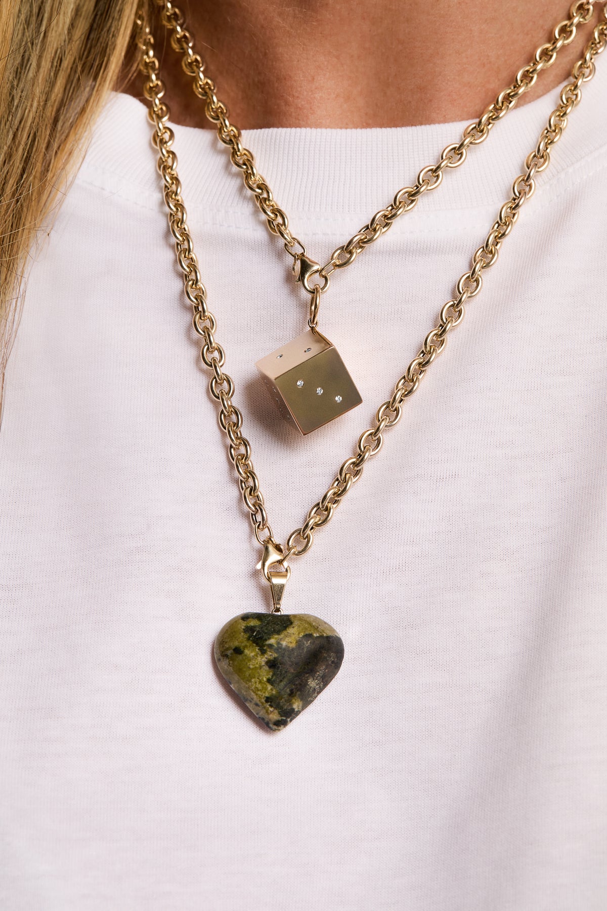 Call Me Different Heart Charm Greenish
