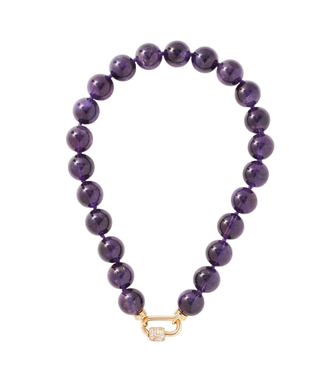 Jumbo Beads Amethyst Necklace