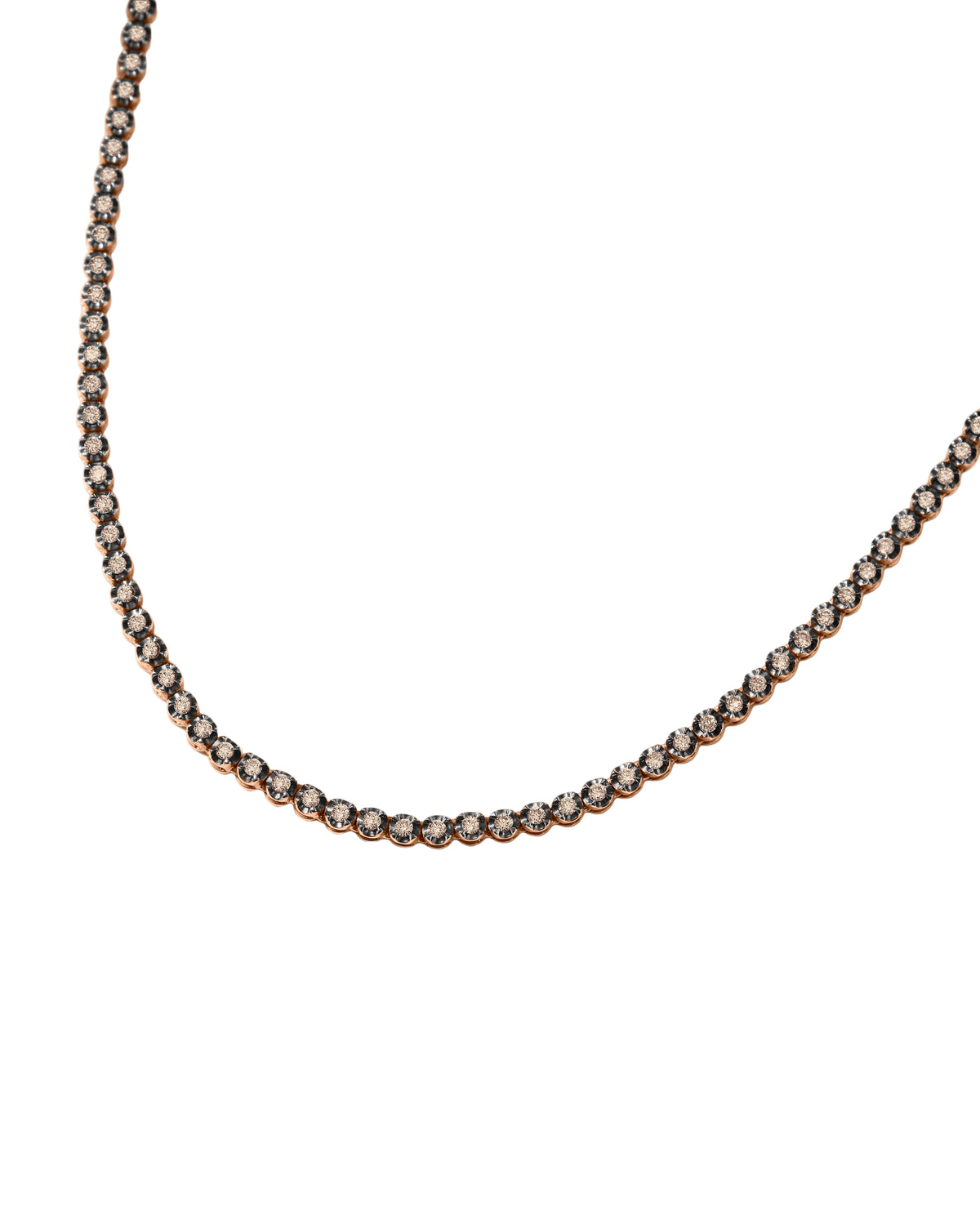 BW Everywhere Tennis Necklace Brown Diamonds