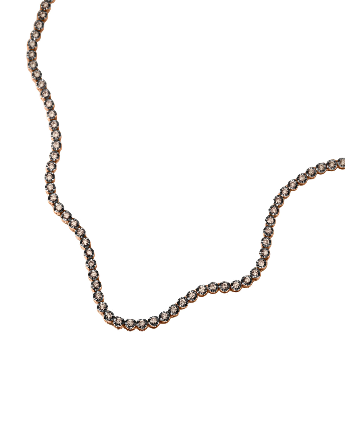BW Everywhere Tennis Necklace Brown Diamonds