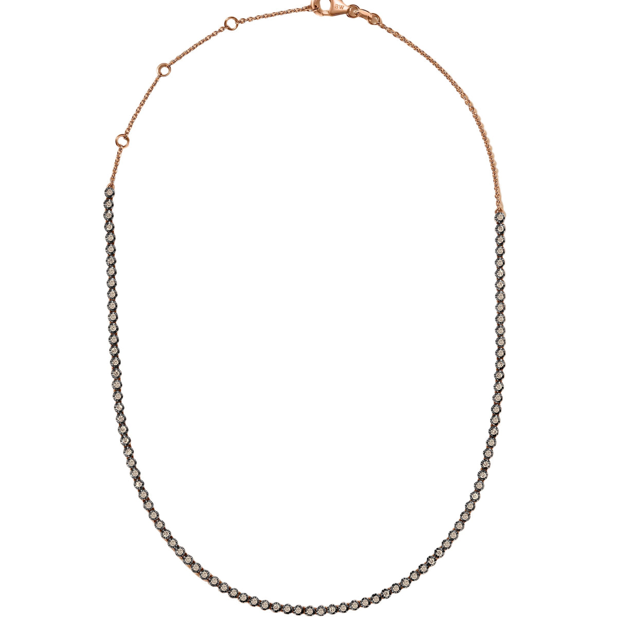 BW Everywhere Tennis Necklace Brown Diamonds
