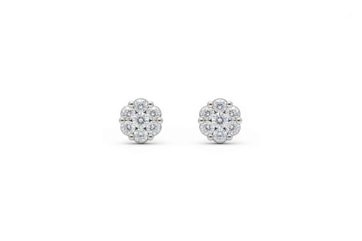 Diamond Daisy Studs