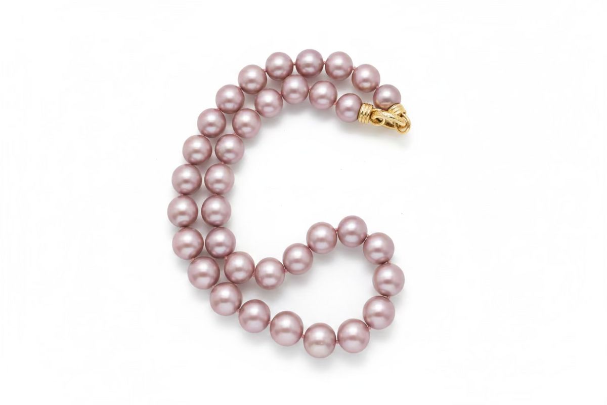 Purple Pearls Necklace