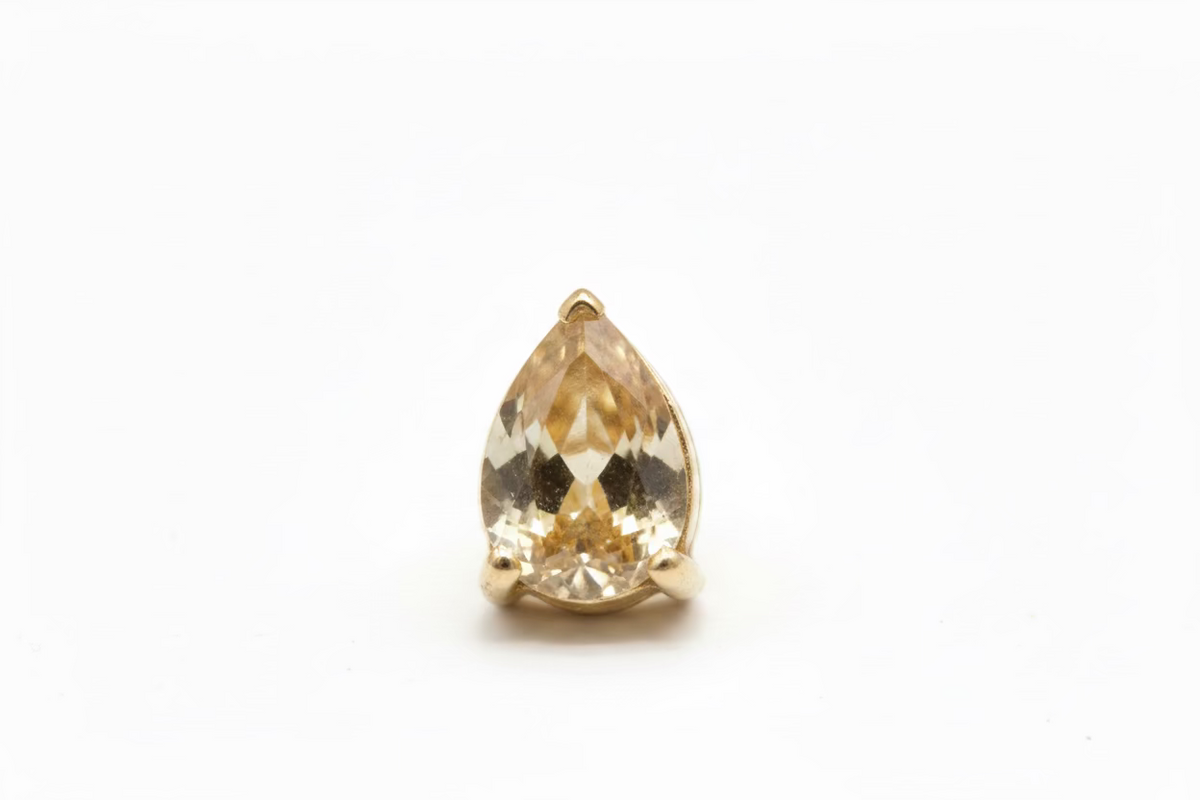 Yellow Tourmaline Single Earring