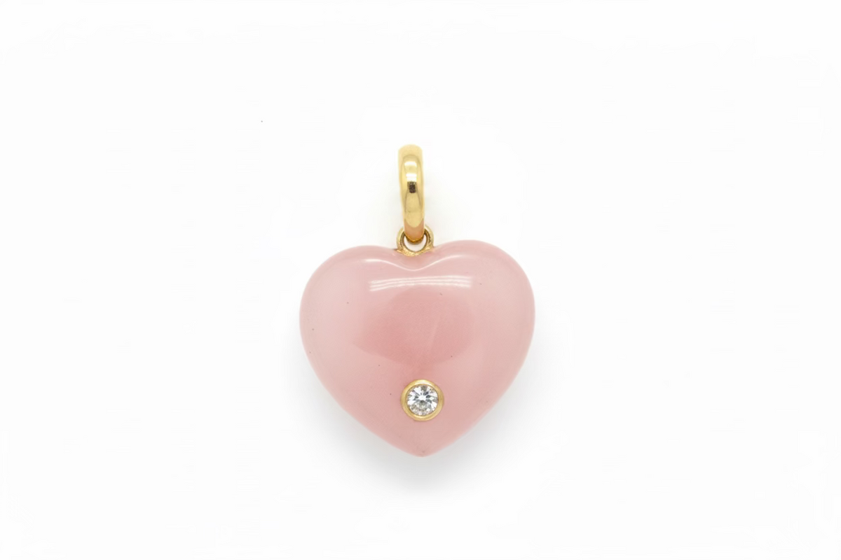 Call me Different  Pink Quartz Heart Stone