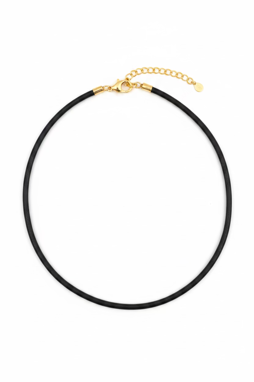 Adjustable Thick Black Leather Cord