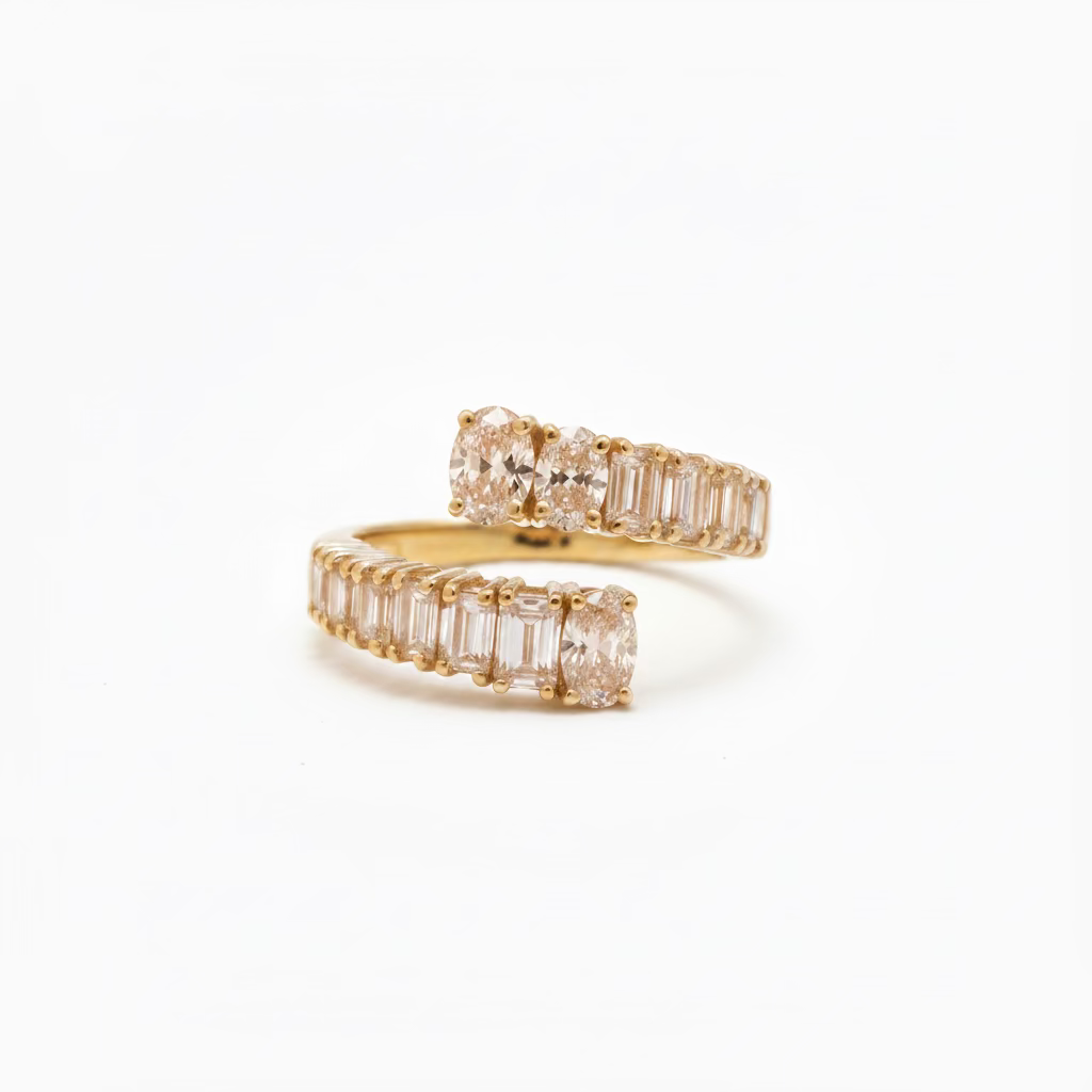 Yellow Diamond Wrap Ring Yellow Gold