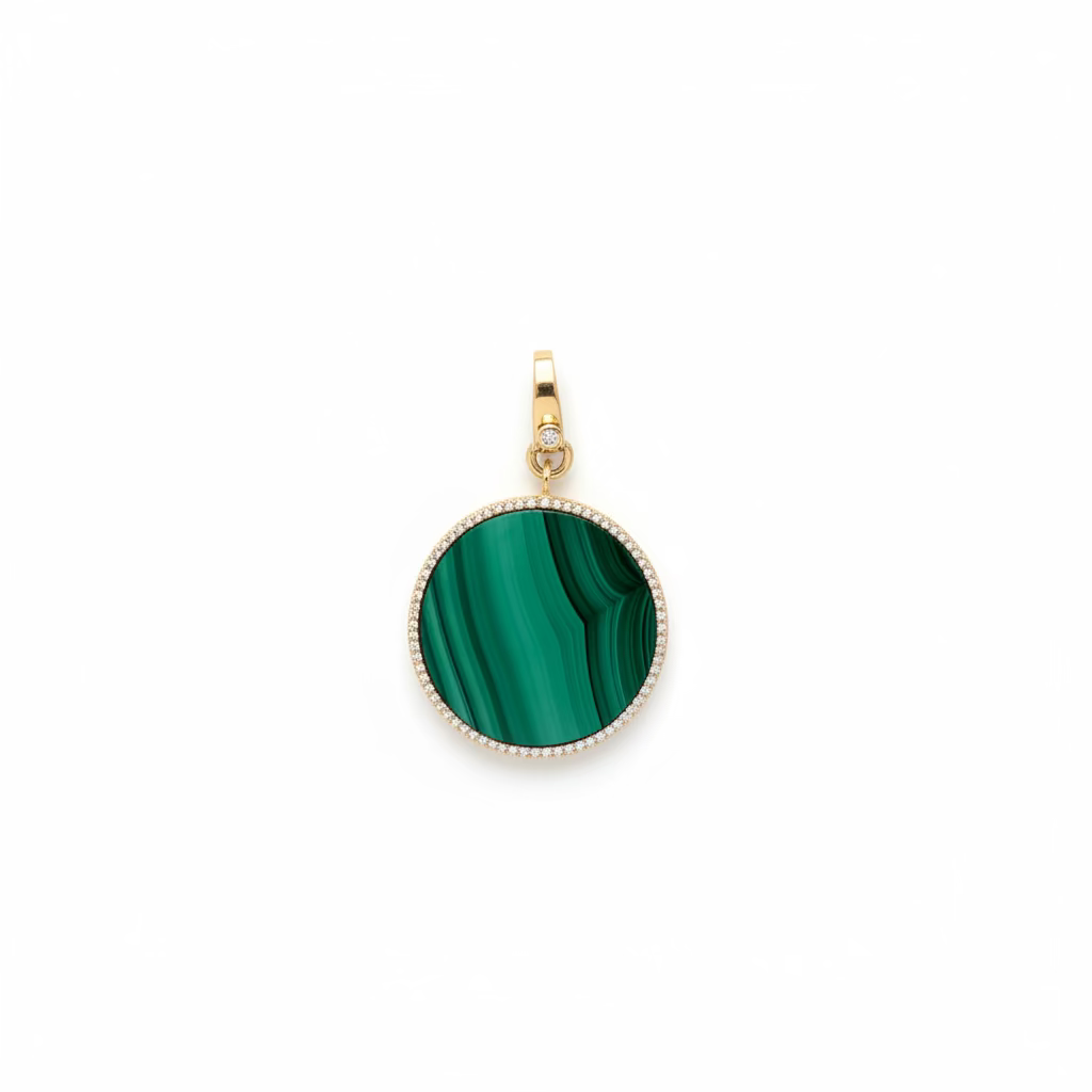 Round Malachite and Round Charm