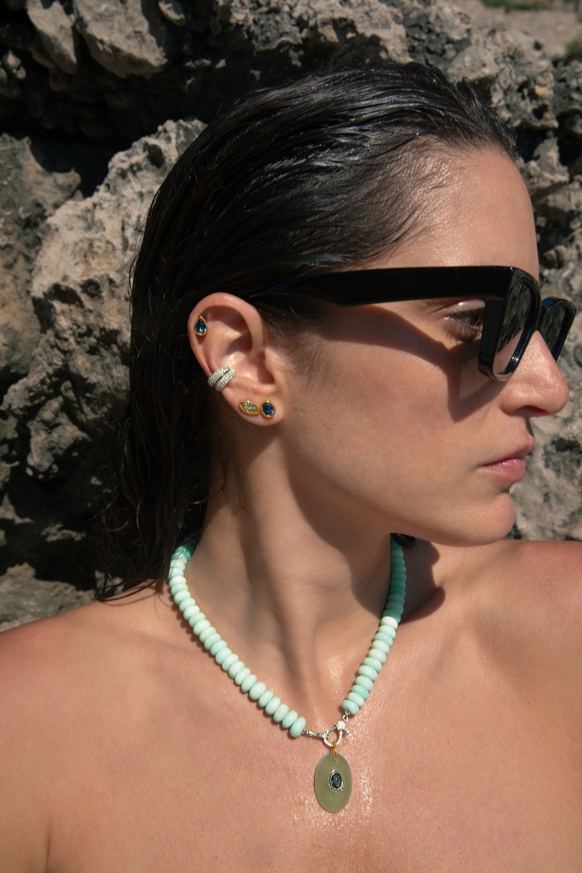 Green Opal La Fontellina Necklace
