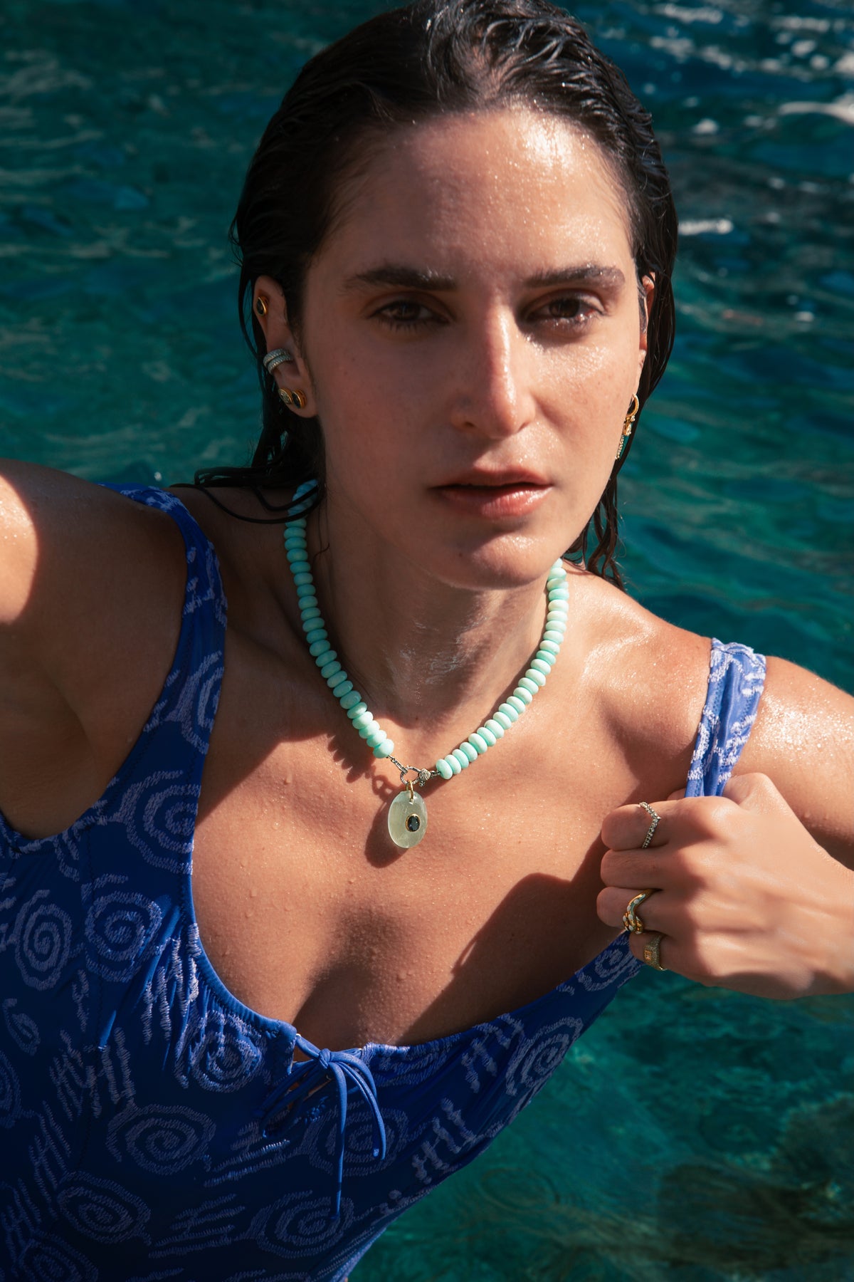 Green Opal La Fontellina Necklace