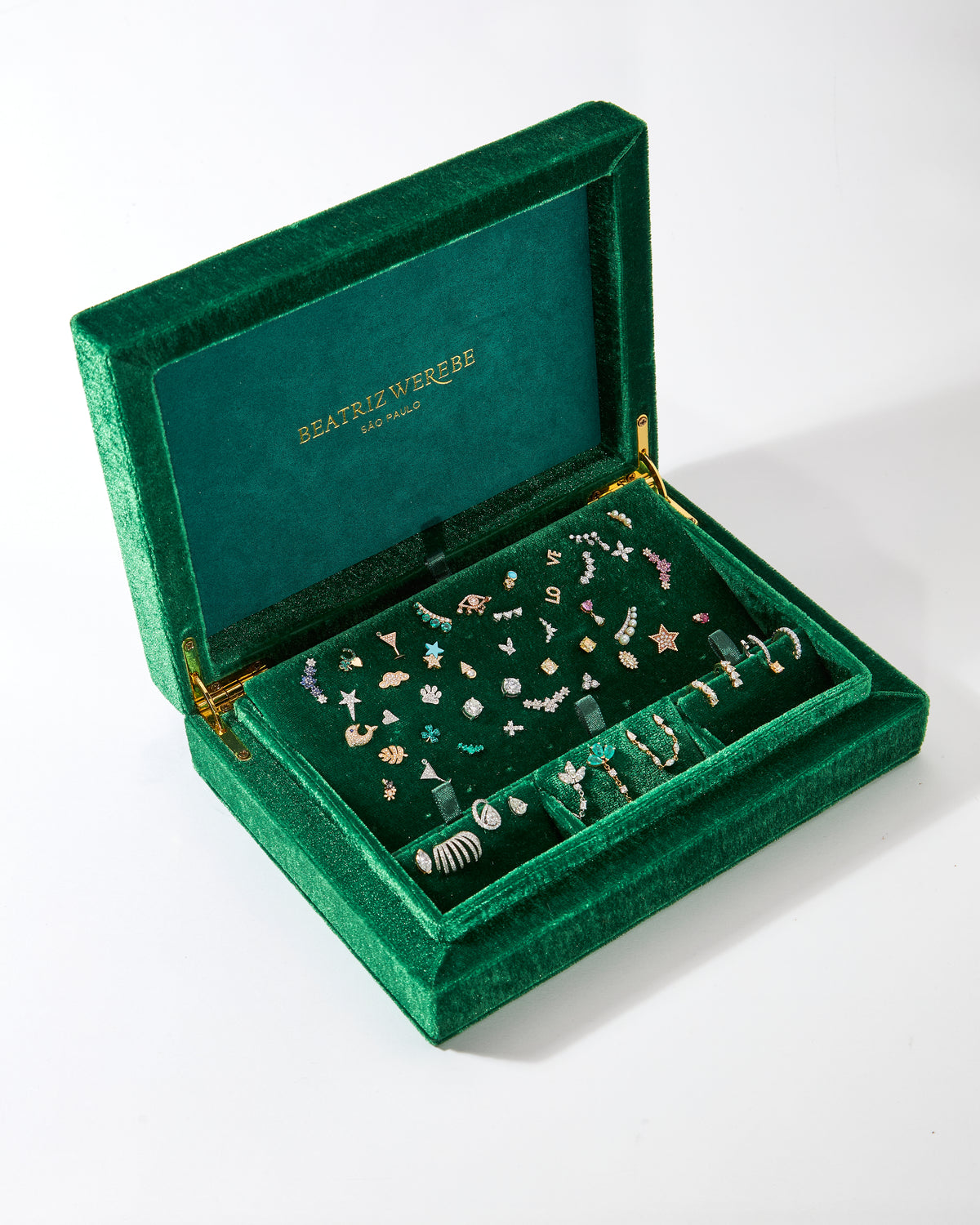 Earring Collector Box Forest Green