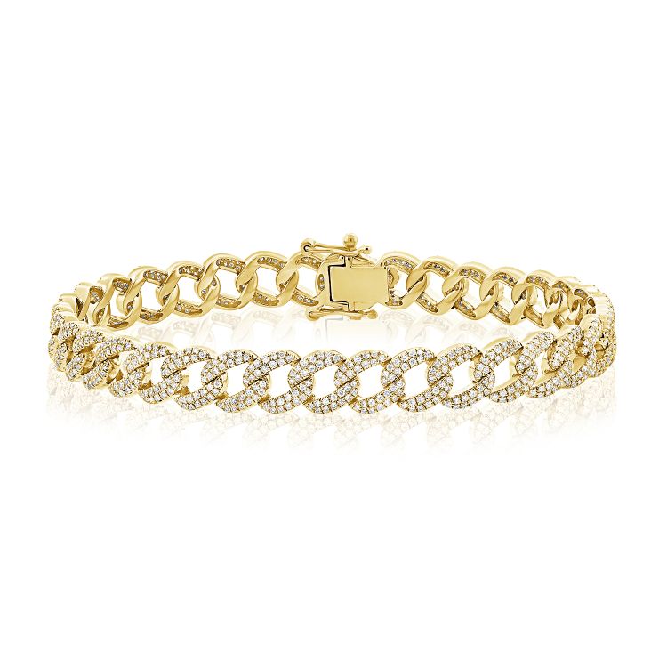 Diamond Links Bracelet Yellow Gold