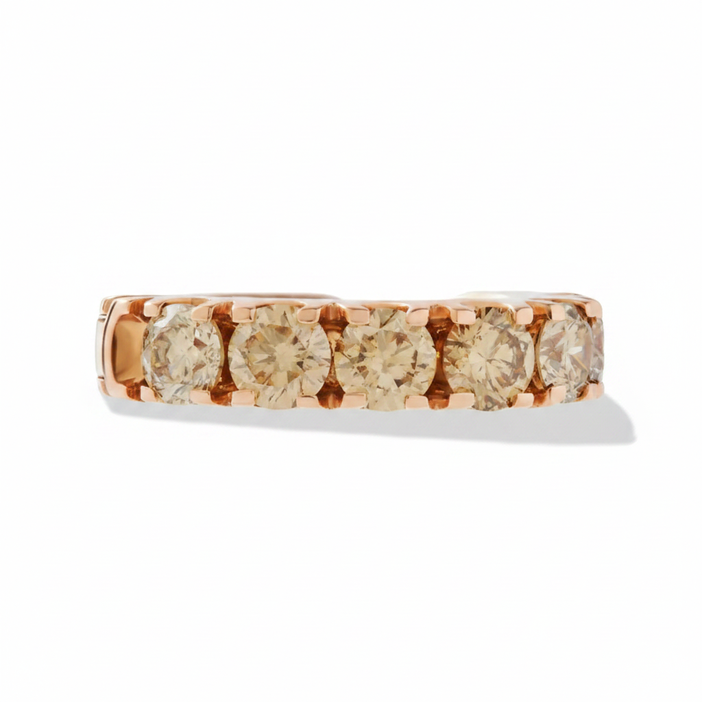 Brown Diamond Jumbo Rose Gold Ear cuff