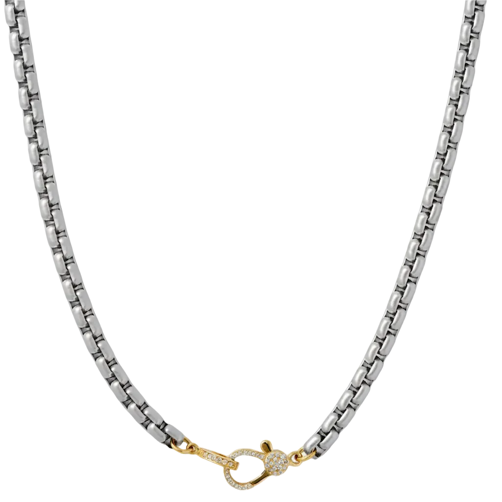 Silver Matte  Graffiti Chain