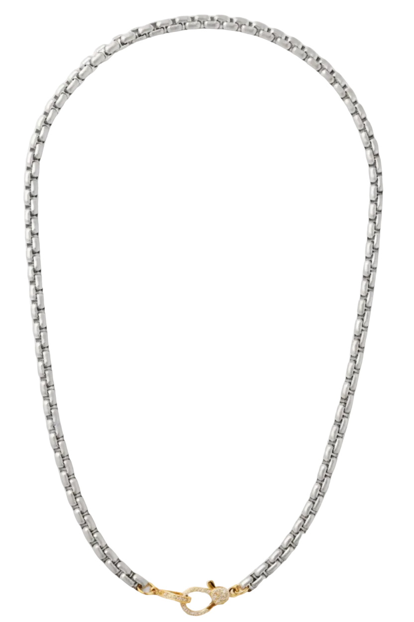 Silver Matte  Graffiti Chain