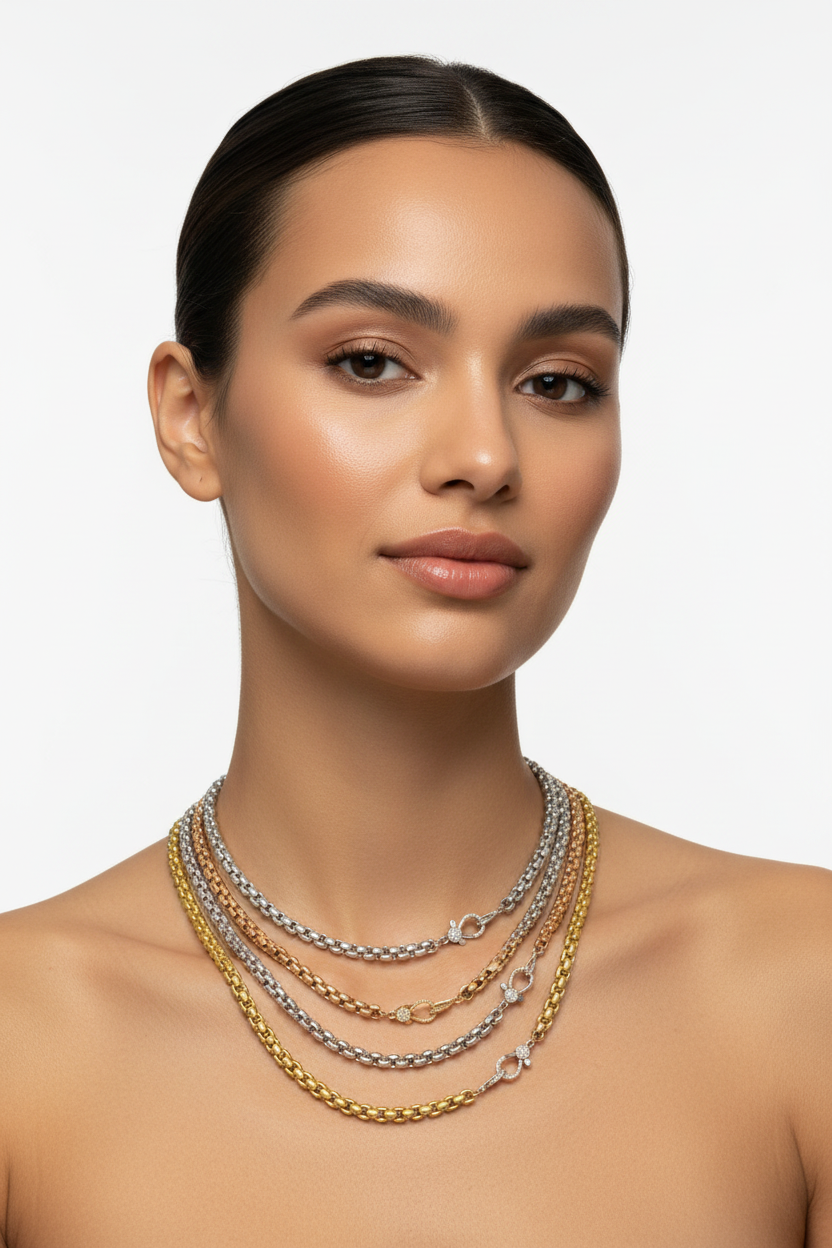 Gold Matte Graffiti Chain
