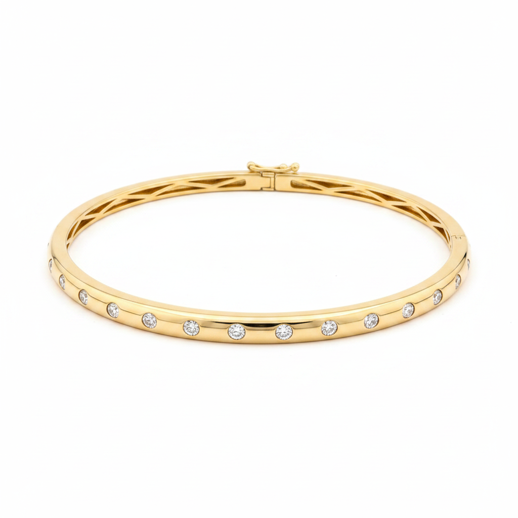 Round Diamonds Bangle