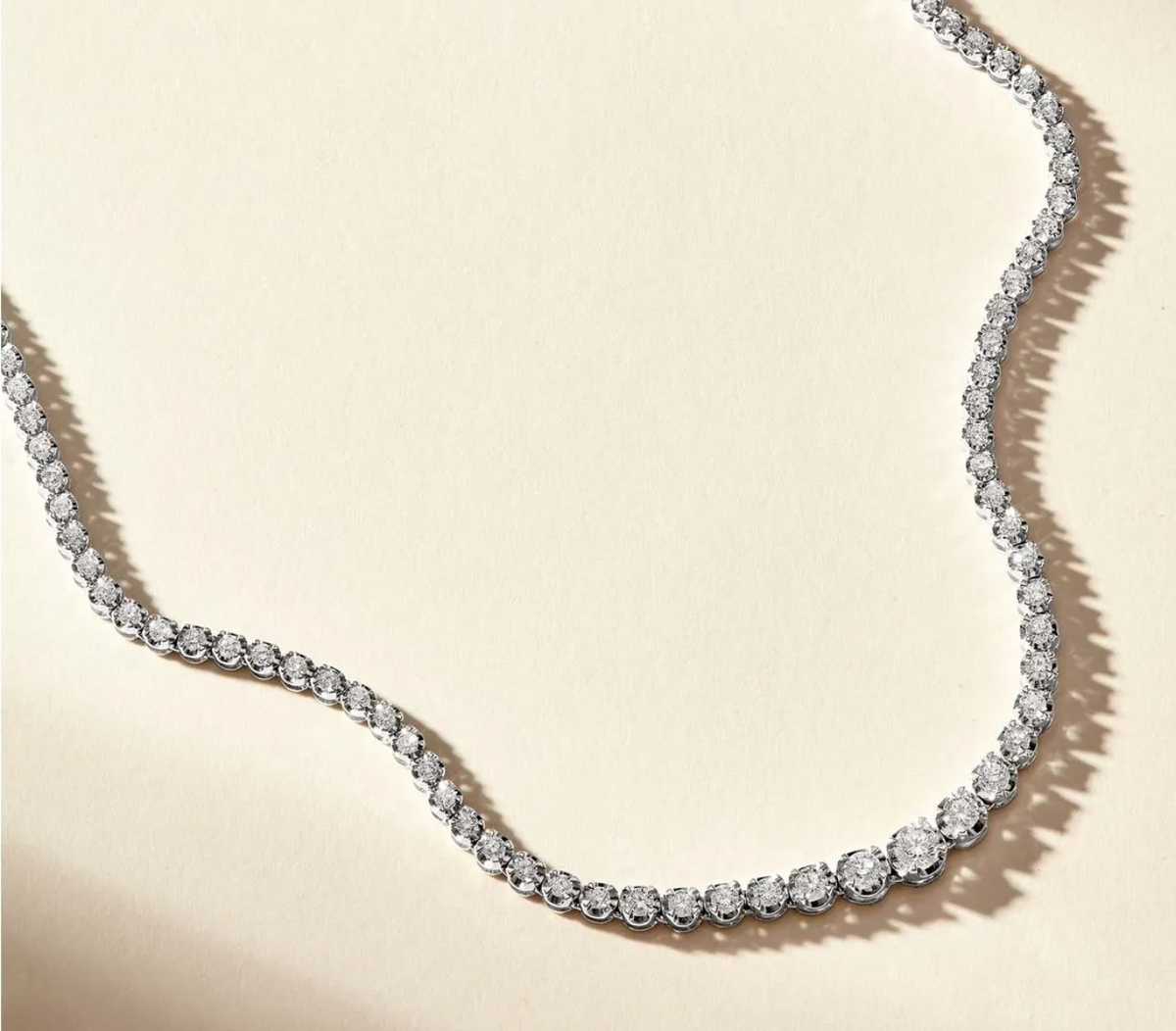 Bold Diamond Tennis Necklace 3ct