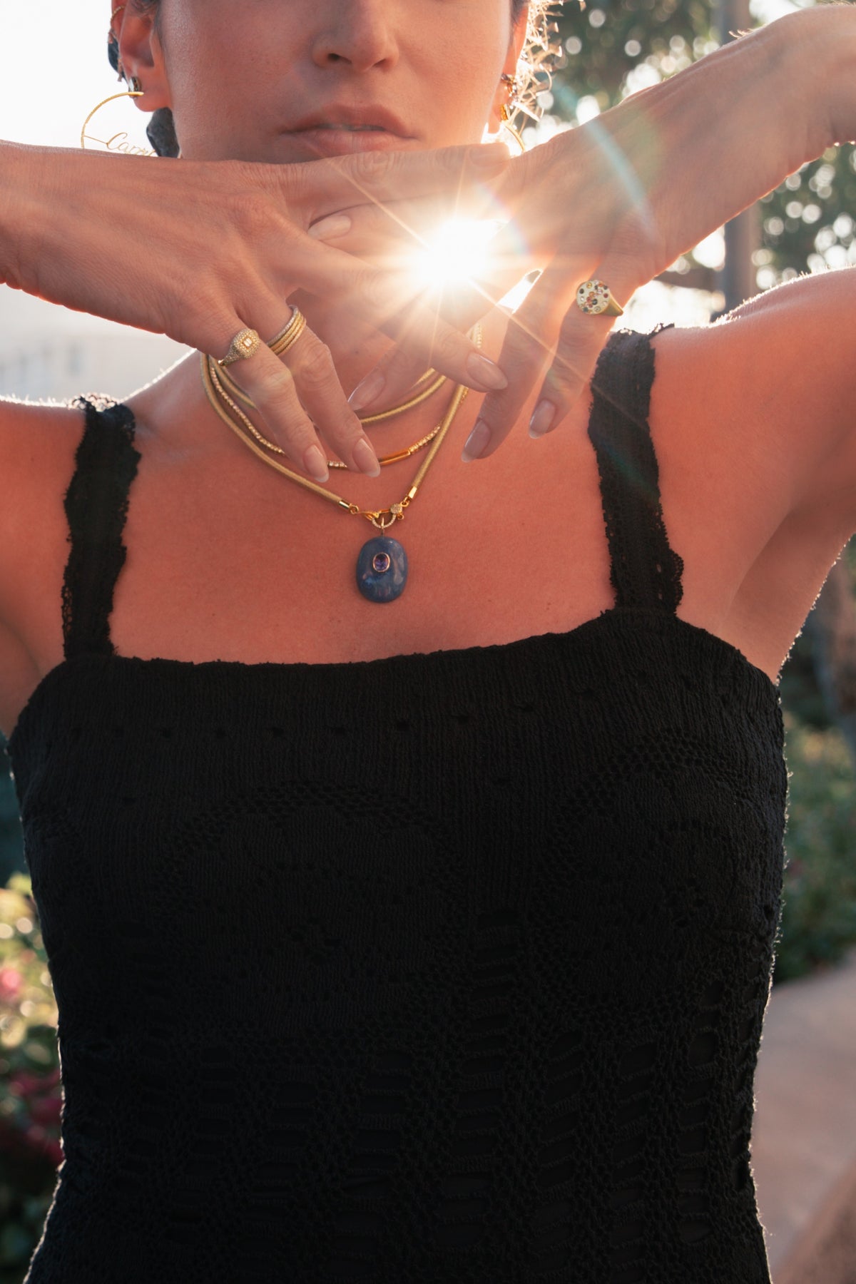 Beige Silk Choker